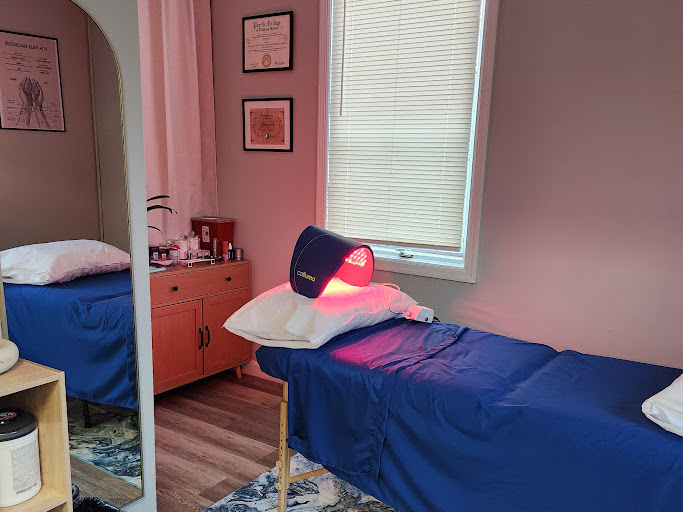 Herbal medicine preparation area with traditional Chinese herbs